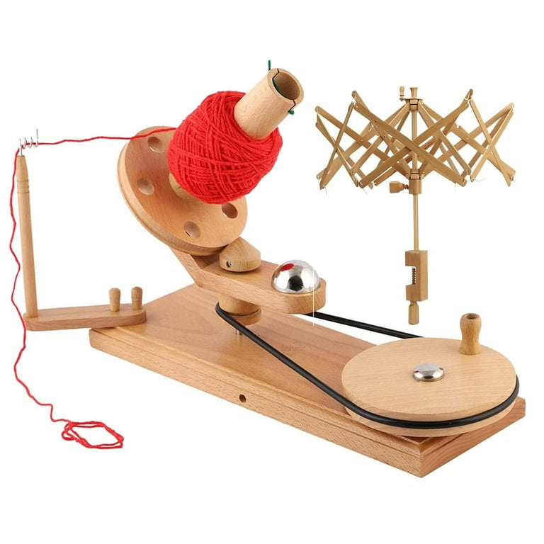 Steam Beech Wooden Yarn Winder for Knitting Crocheting Handcrafted