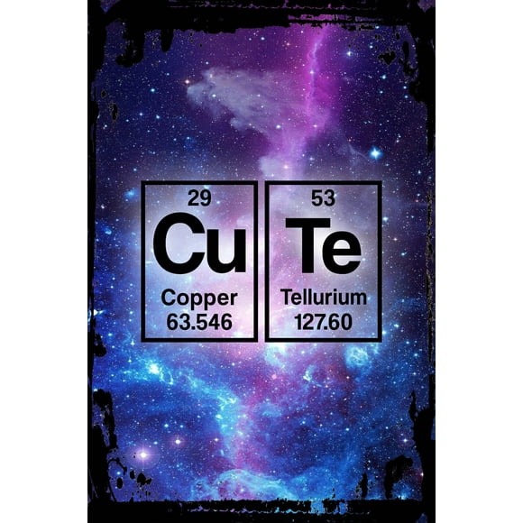 Galaxy Inspirational Wall Art CUTE copper tellurium funny periodic table of elements science Metal Wall Art Decor Funny Gift