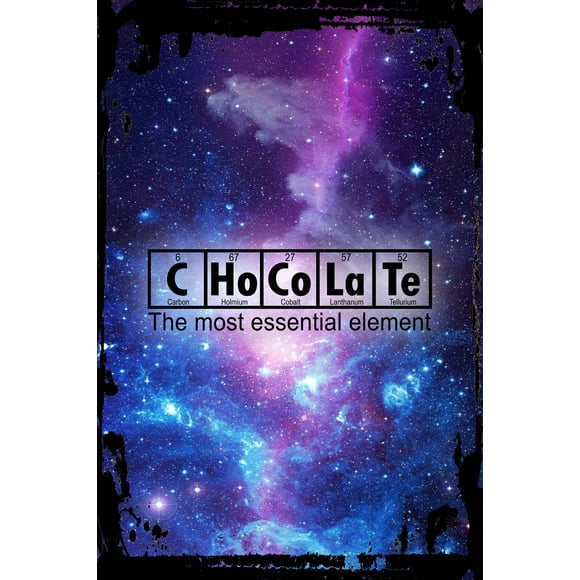 Galaxy Inspirational Wall Art Chocolate The Most Essential Element Funny Periodic Table Science Metal Wall Art Decor Funny Gift