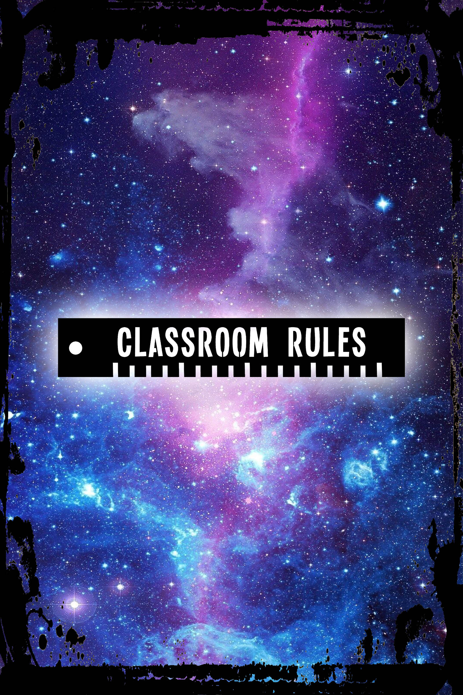Galaxy Inspirational Wall Art Classroom rules ruler measure school ...