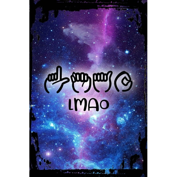 Galaxy Inspirational Wall Art LMAO sign language ASL hands Metal Wall Art Decor Funny Gift