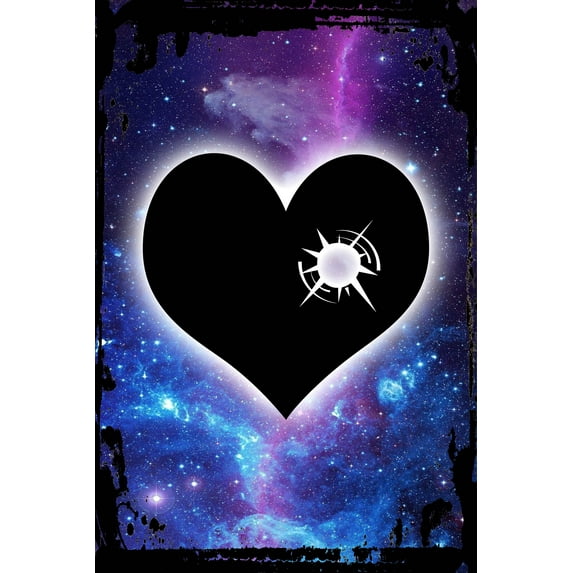 Galaxy Inspirational Wall Art Wounded heart single valentines day holiday sad Metal Wall Art Decor Funny Gift