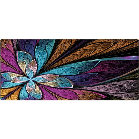 Galaxy Keyboard Pad XXL Mat Large Desktop Computer Mouse Pad, Bohemia Gaming Mouse Pad Waterproof for Lenovo ThinkCentre M78|HP 21 22 24 27 All-in-One PC(Branch Flower)