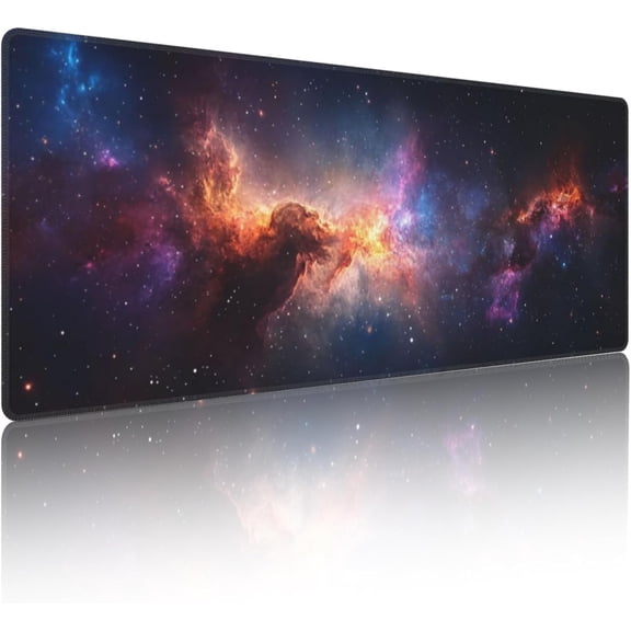 Galaxy Large Gaming Mouse Pad Black -XXL Gaming Large Mouse Pad Keyboard Mat Non-Slip Rubber Base Home and Office