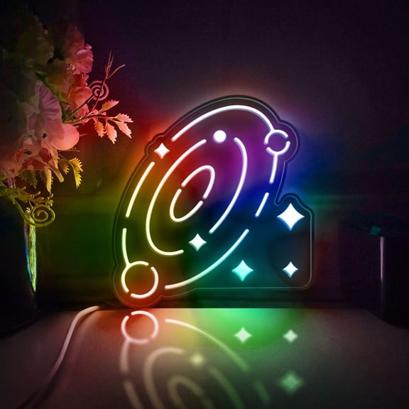 Galaxy Led Light Box, Dimmable Neon-Like Light Signs USB Power for Wall Decor Bedroom Decoration, Color Flow Effect (WxH) 16"x17"