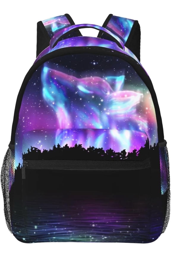 Galaxy Lightweight Travel Backpack With Zipped Front Pocket Printed Laptop Bag Fashion Casual Daypack For Work, Hiking, Camping Unisex
