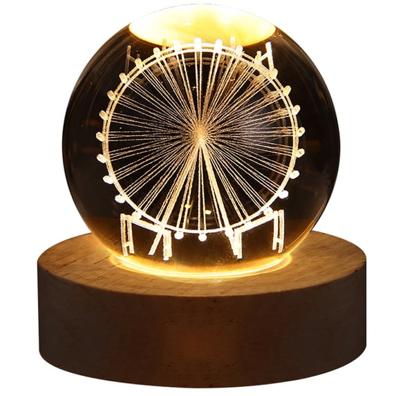 Galaxy Luminous Crystal Ball Bedroom Decoration Lamp,Small Night Light,Birthday Gift,Table Lamp
