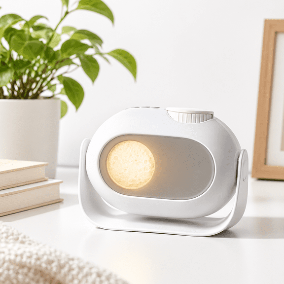 Galaxy Lunar Eclipse Night Light Projector with Soft Moonlight