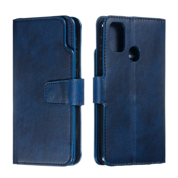 Galaxy M30S Case Wallet, Allytech PU Leather Multiple Cards Slots Full Protection Shockproof Lightweight Anti-scratch Shock-Absorption Kickstand Flip Cover for Samsung Galaxy M30S,Blue