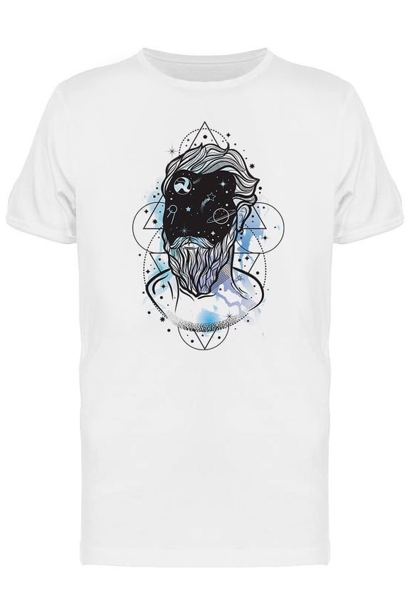 Galaxy Man Graphic T-Shirt Men -Image by Shutterstock, Male Large