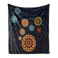 thumbnail image 1 of Galaxy Mandala Soft Flannel Fleece Throw Blanket, Abstract Scheme of the Solar System with Ornamental Motifs on the Planets, Cozy Plush for Indoor and Outdoor Use, 60" x 80", Multicolor, by Ambesonne, 1 of 5
