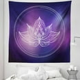 thumbnail image 1 of Galaxy Mandala Tapestry, Boho Style Lotus Flower Illustration on Space Background, Fabric Wall Hanging Decor for Bedroom Living Room Dorm, 5 Sizes, Dark Purple Violet, by Ambesonne, 1 of 1