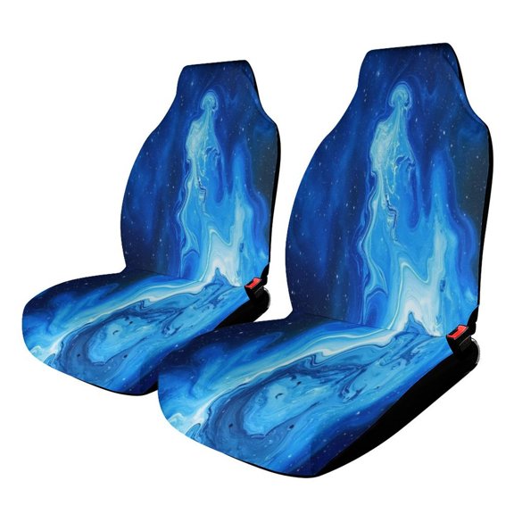 Galaxy Marble Print Car Seat Covers,Universal Auto Front Seats Protector Fits for Car,SUV Sedan,Truck
