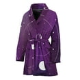 thumbnail image 1 of Galaxy Moon Phase Women Bathrobe One Size Univeral Fits, Galaxy Fashion Lightweight Plush Fleece Long Robe For Women, 1 of 3