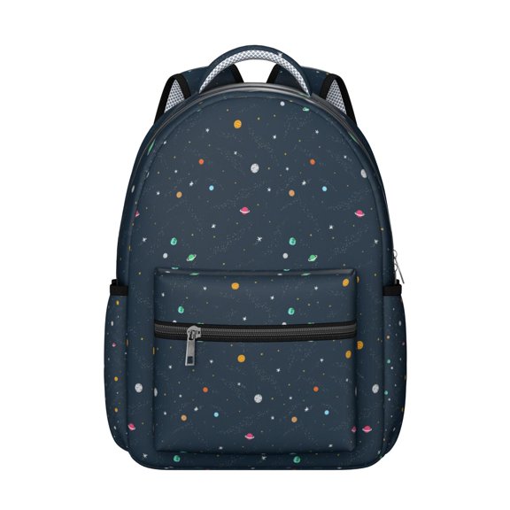Galaxy Nebula Cosmic Students Backpack Space Geek Celestial Design, Lightweight and Durable Outer Space School Bag for Student and Student