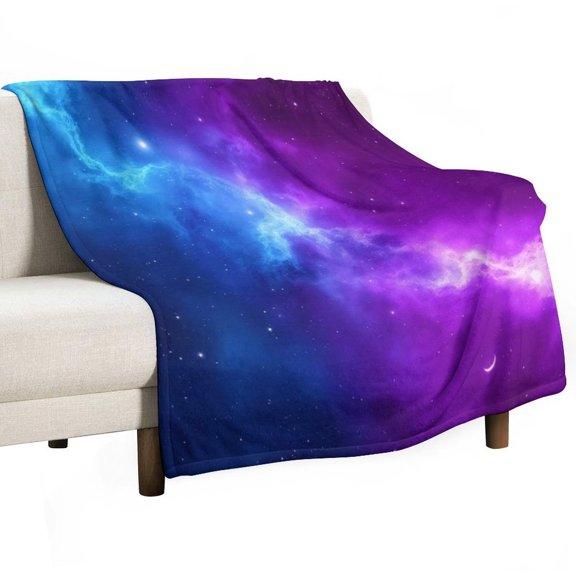Galaxy Nebula Dream(1)-1 Blanket Soft Throw Warm Lightweight Plush Blanket for Couch Bed Sofa
