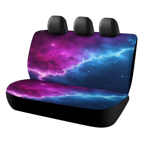Galaxy Nebula Dream-3 Car Rear Seat Covers Back Elastic Flexible Car Seat Covers Decorative Fits Most Cars, SUVs, Trucks And Vans