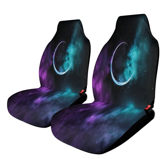 Galaxy Nebula Dream Car Seat Covers Front Seats Universal Fit for Cars SUV Truck Auto Interior Accessories