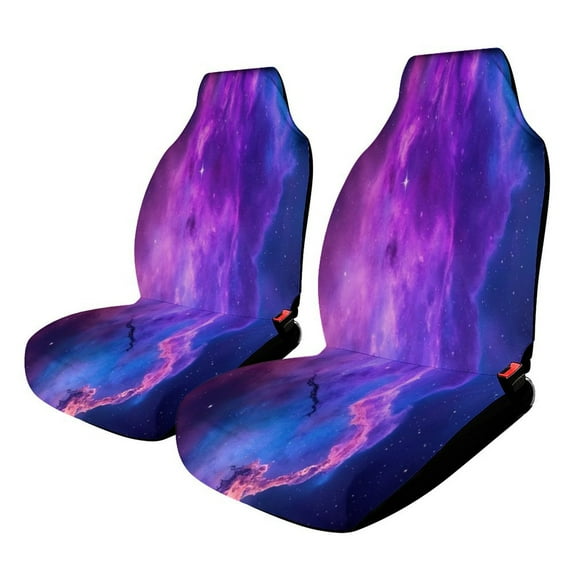 Galaxy Nebula Dream Set of 2 Car Seat Covers Seat for Carseats Front Seat Auto Car Interior Accessories Universal 2 Piece