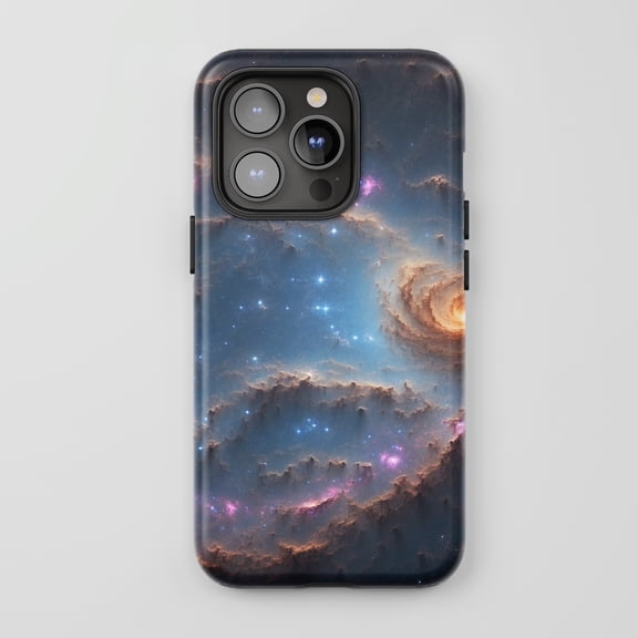 Galaxy Nebula For All iPhone Series Tough Phone Case Space Art Blue Purple