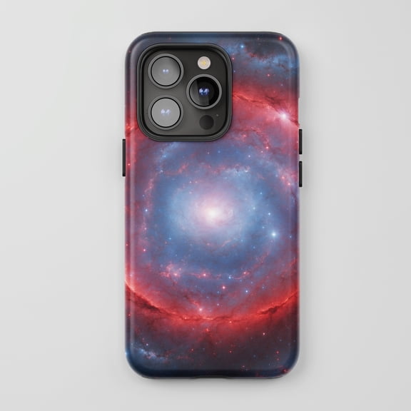 Galaxy Nebula For All iPhone Series Tough Phone Case Space Art Red Blue