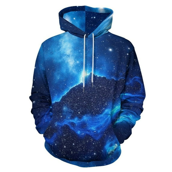 Galaxy Nebula Space Art Men's Women Vintage 3D Hooded Sweatshirt - All-Season Loose Fit Streetwear