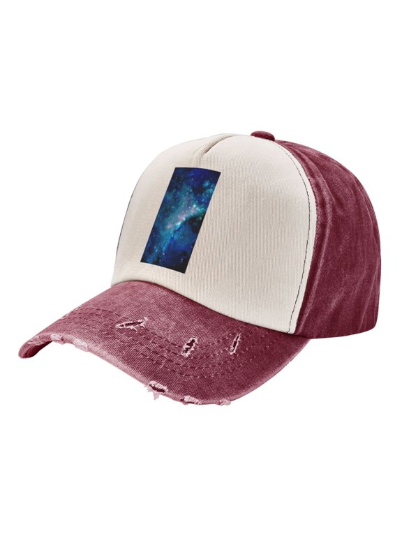 Galaxy Nebula Space Distressed Baseball Cap Dad Hats for Men Women Vintage Trucker Hat Low Profile Ball Caps