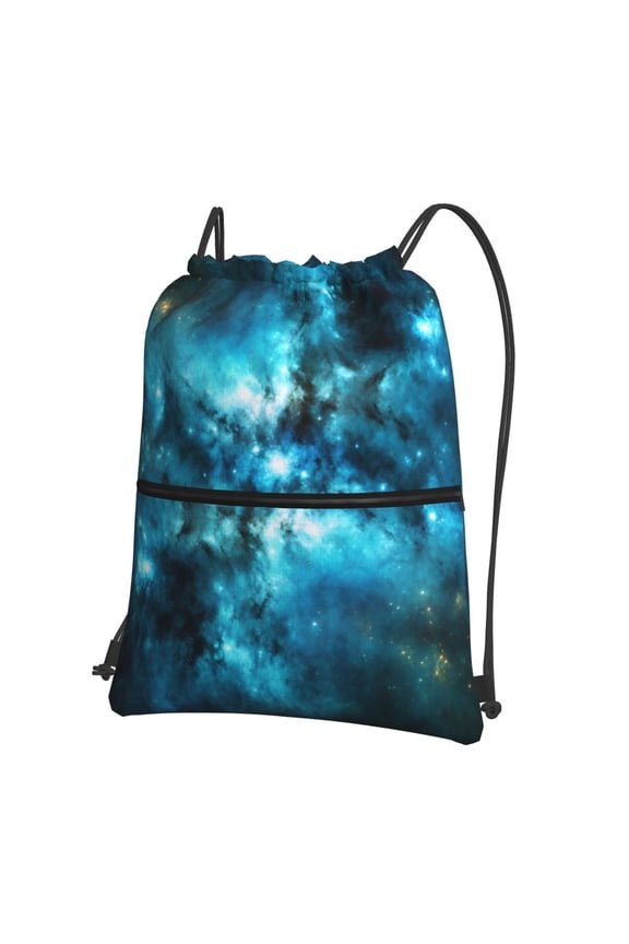 Galaxy Nebula Space Drawstring Backpack Bag Water Resistant Yoga Shopping Cinch Bag Sackpack For Men Women