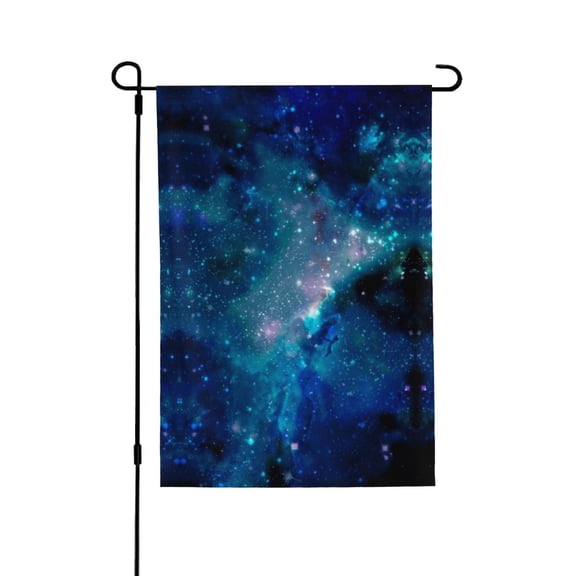 Galaxy Nebula Space House Flag Double Side Garden Flag For Outside Room House Yard Indoor 28" X 40"