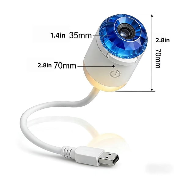 Galaxy Night Light Projector,Holographic 2 in 1 with 12 Films and Crystal Design,USB Portable Mini LED Lamp for Adults Bedroom,360掳 Rotating Plug Play Nightlight Decor.