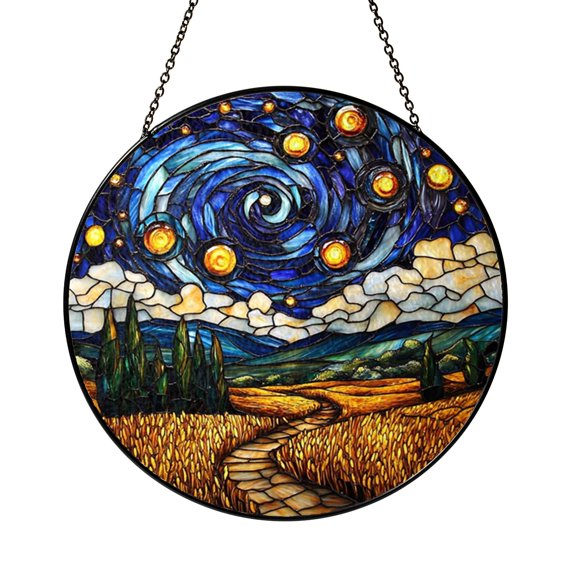 Galaxy Night Sky Window Hanging – Decorative Glass Art2001