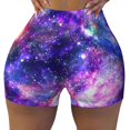 thumbnail image 1 of Galaxy Night Universe Space Workout Shorts For Women Scrunch Butt Lifting Yoga Gym Seamless Booty Biker Shorts Medium, 1 of 9