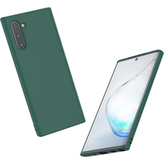 Galaxy Note 10 (2019) Case, Silky-Soft Touch Full Body Protection Shockproof Cover Case with Soft Microfiber Lining Cushion Shockproof Cover for Galaxy Note10 6.3" Green