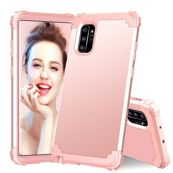 Galaxy Note 10+ Case, Dteck Full Body Heavy Duty Protection Shockproof Slim Fit Case Cover for Samsung Galaxy Note 10 Plus (2019 Release) Without Built-in Screen Protector, Rose Gold