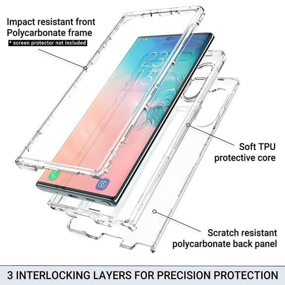 Galaxy Note 10 Case, Heavy Duty Shockproof Rugged Protection Case Transparent Soft TPU Protective Cover for Samsung Galaxy Note 10 6.3 inch (2019), Transparent
