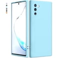 thumbnail image 1 of for Galaxy Note 10 Case, Soft Touch Silicone Case with Microfiber Lining Cushion Slim Shockproof Protective Cover 6.3 in for Samsung Galaxy Note 10, Light Blue, 1 of 15