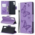 thumbnail image 1 of Galaxy Note 10 Cases Covers Wallet, Allytech Slim Fit Protective PU Leather Butterfly Embossed Kickstand Lightweight Shockproof Cards Slots Wallet Cover Case for Samsung Galaxy Note 10, Violet, 1 of 8