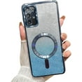 thumbnail image 1 of Galaxy Note 10+Plus Case Magnetic Glitter [Support Magsafe Charger] Anti-Scratch Shockproof Luxury Plated Clear Full Camera Protection Phone Cover Case for Samsung Galaxy Note 10 Plus-Blue, 1 of 13