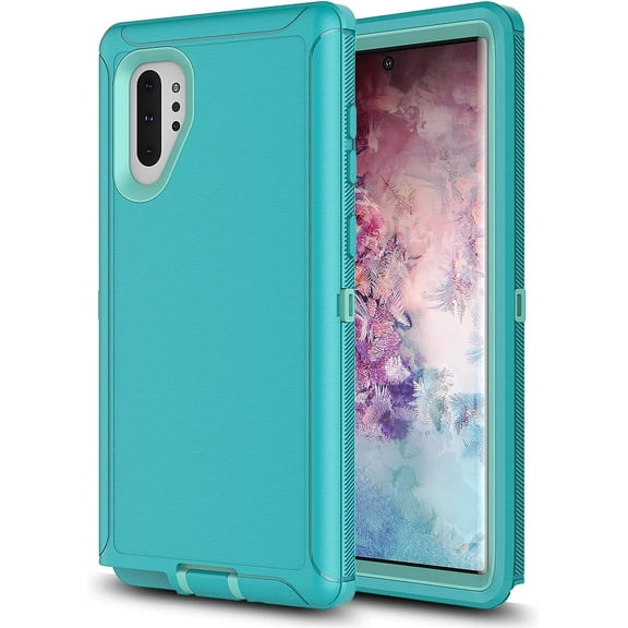 Galaxy Note 10 Plus Case Note 10+ Case for Samsung Galaxy Note 10 Plus Case Military Drop Shockproof Heavy Duty Rugged 3 in 1 Protection Cover for Galaxy Note 10 Plus Phone Case Teal+LightGreen