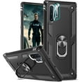 thumbnail image 1 of for Galaxy Note-10-Plus Case: Samsung Note 10 Plus Case with [2 Pack] Camera Lens Protector, Military-Grade Shockproof Protective Case Cover with Metal Kickstand for Samsung Note 10 Plus, Black, 1 of 7