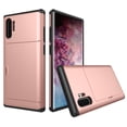 thumbnail image 1 of Galaxy Note 10+ Plus / Note 10 Plus 5G Case Wallet, Allytech Dual Layer Credit Card Holder Sliding Shockproof Bumper Protection Case Cover for Samsung Galaxy Note 10 Plus / Note 10 Plus 5G,Rosegold, 1 of 4
