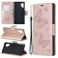 thumbnail image 1 of Galaxy Note 10 Plus / Note 10 Plus 5G Cases Covers Wallet, Allytech PU Leahter Butterfly Embossed Folio Flip Kickstand Shockproof Cards Cash Pouch Wallet Cover for Samsung Galaxy Note 10+ 5G, Pink, 1 of 7