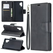 Galaxy Note 10 Plus/ Note10+ 5G Case Wallet, Allytech Folio Slim PU Leather Stand Shockproof Protective Cards Cash Pouch Wallet Cover for Samsung Galaxy Note 10 Plus/ Note10 Plus 5G, Black