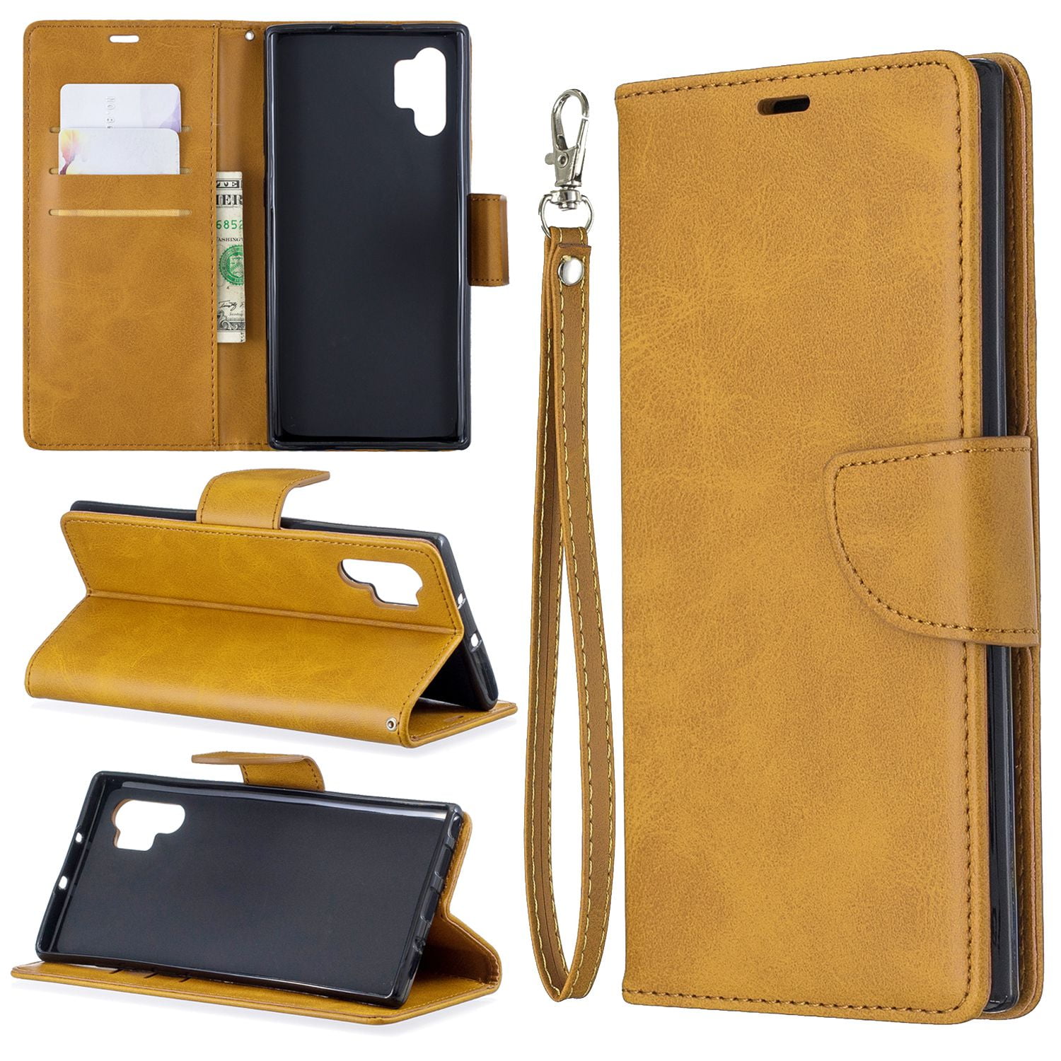 Galaxy Note 10 Plus Note10 5G Case Wallet Allytech Folio Slim PU Leather Stand Shockproof Protective Cards Cash Pouch Wallet Cover for Samsung