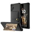 thumbnail image 1 of Galaxy Note 10 Plus Wallet Case, Shockproof Rubber Card Holder Wallet PU Leather Back Phone Case Kickstand Protective Scratch Hybrid Bumper Shell for Samsung Galaxy Note 10 Plus 6.8 inch, Black, 1 of 7