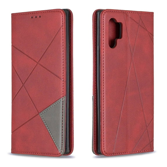 Galaxy Note 10 Pro Wallet Case, Allytech Slim Fit Folio Flip Stand Shockproof Full Protective Cards Cash Holder Magnetic Book Style Wallet Case Cover for Samsung Galaxy Note 10 Pro, Red