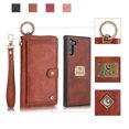 thumbnail image 1 of Galaxy Note 10 Wallet Case, Alleytech Girls Women Magnets Detachable Zipper Wallet Case Cover PU Leather Folio Flip Holster Carrying Case Card Holder for Samsung Galaxy Note 10 2019, Brown, 1 of 9