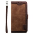 thumbnail image 1 of Galaxy Note 20 Case, Allytech Retro PU Leather Folio Flip Cover with Cards Slots Folding Stand Full Protection Bumper Hand Wrist Strap Defender TPU Back Cover for Samsung Galaxy Note 20, Brown, 1 of 1