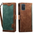 thumbnail image 1 of Galaxy Note 20 Case, Allytech Retro PU Leather Folio Flip Cover with Cards Slots Folding Stand Full Protection Bumper Hand Wrist Strap Defender TPU Back Cover for Samsung Galaxy Note 20, Green, 1 of 1