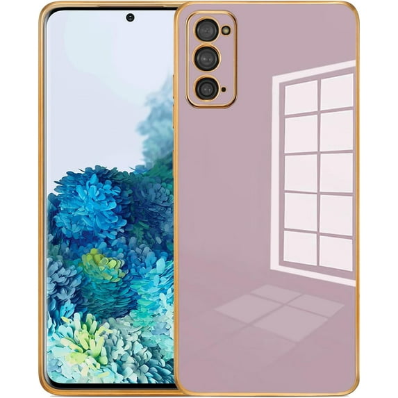 Galaxy Note 20 Case, Designed for Electroplated Samsung Galaxy Note 20 4G/5G Phone Case, Case Soft TPU Protective Shockproof Flexible Samsung Galaxy Note 20 Case 6.7 inch,Cherry Purple